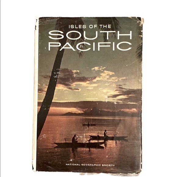 SEND OFFERS Antique National Geographic Hardcover, circa 1968, “South Pacific” - Picture 1 of 17
